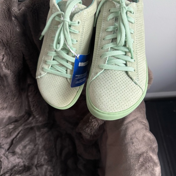 Birkenstock Matcha Green Platform Sneakers Size 39 Perforated Leather - Picture 12 of 12